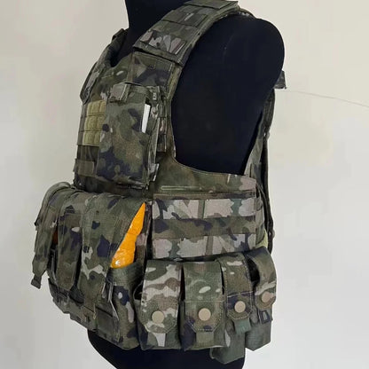 Gilet porte-plaques tactique MOLLE 1000D à dégagement rapide