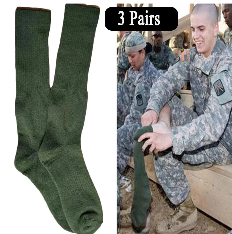 Chaussettes montantes homme style militaire – 3 paires