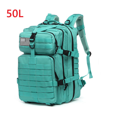 Sac à Dos Tactique MOLLE 25L/50L – Nylon Imperméable, Compatible Laptop | Randonnée, Chasse, Camping