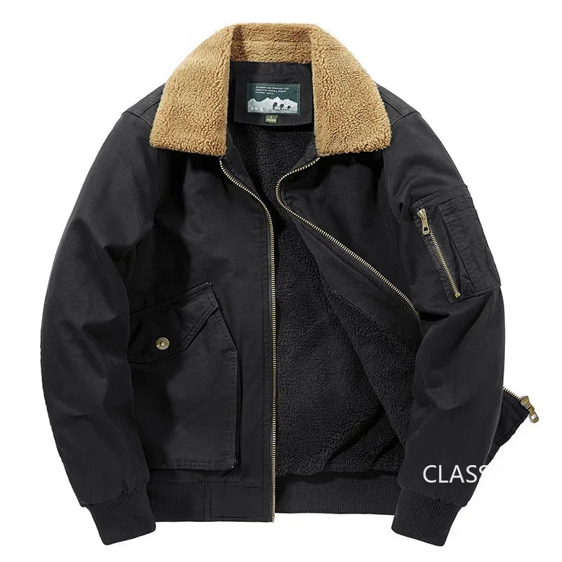 Veste Bomber Homme Hiver Chaude Parka Courte | Doublure Polaire | Coupe Slim | Taille jusqu’au 5XL - BLACKBEARD OUTDOOR INDUSTRIES