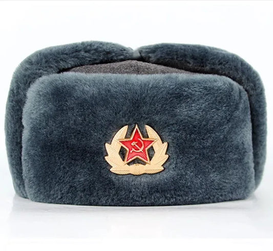 Chapka Soviétique Épaisse Style URSS – Bonnet Aviateur Ushanka Unisexe Hiver Outdoor - BLACKBEARD OUTDOOR INDUSTRIES
