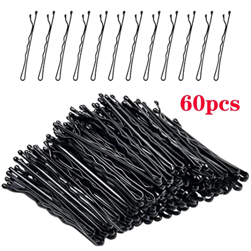 60/240 Pcs Pinces à Cheveux Noires U-Shape – Bobby Pins Invisibles, Métal Ondulé pour Coiffure - BLACKBEARD OUTDOOR INDUSTRIES
