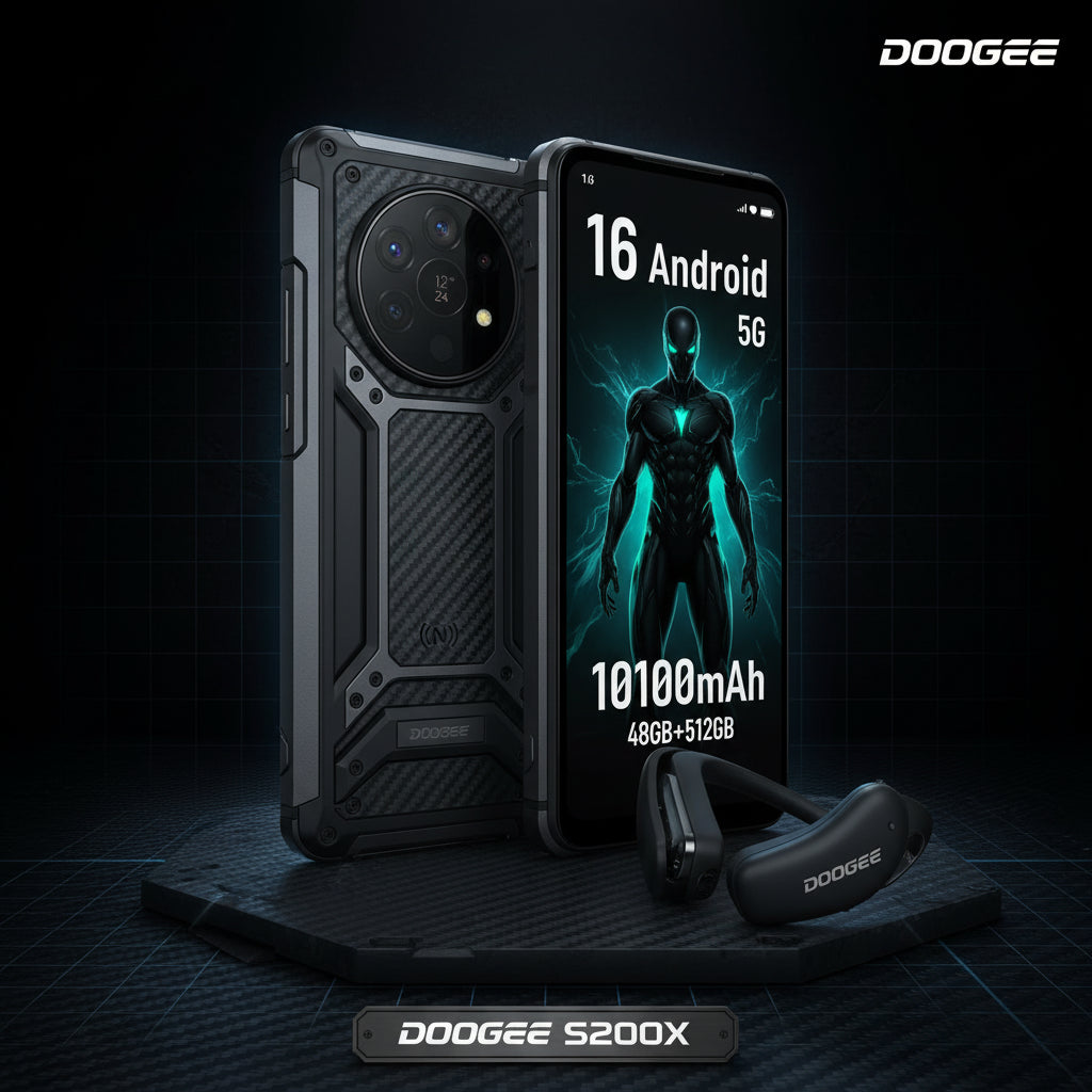 Smartphone Incassable 5G 10100mAh 512Go Android 16 DOOGEE S200
