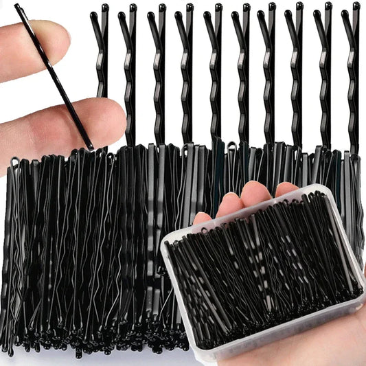 60/240 Pcs Pinces à Cheveux Noires U-Shape – Bobby Pins Invisibles, Métal Ondulé pour Coiffure - BLACKBEARD OUTDOOR INDUSTRIES