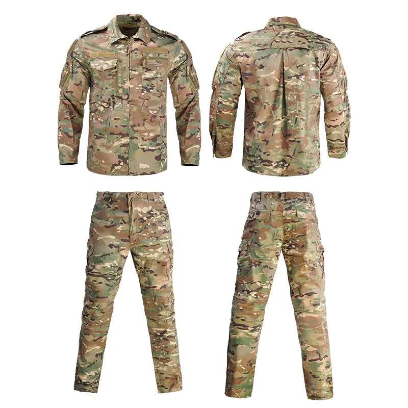 Ensemble Tactique Camouflage – Veste + Pantalon Cargo Multi-Poches Airsoft Chasse Outdoor - BLACKBEARD OUTDOOR INDUSTRIES