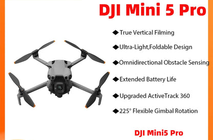 DJI Mini 5 Pro – Drone Caméra Pliable 4K/60fps | Capteur 1" CMOS | 36 min - BLACKBEARD OUTDOOR INDUSTRIES