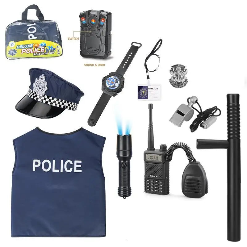 Costume Policier Enfant Complet – Déguisement Police avec Accessoires Halloween - BLACKBEARD OUTDOOR INDUSTRIES