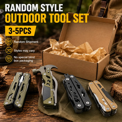 Lot d’outils outdoor multifonctions, 3 à 5 pièces assorties