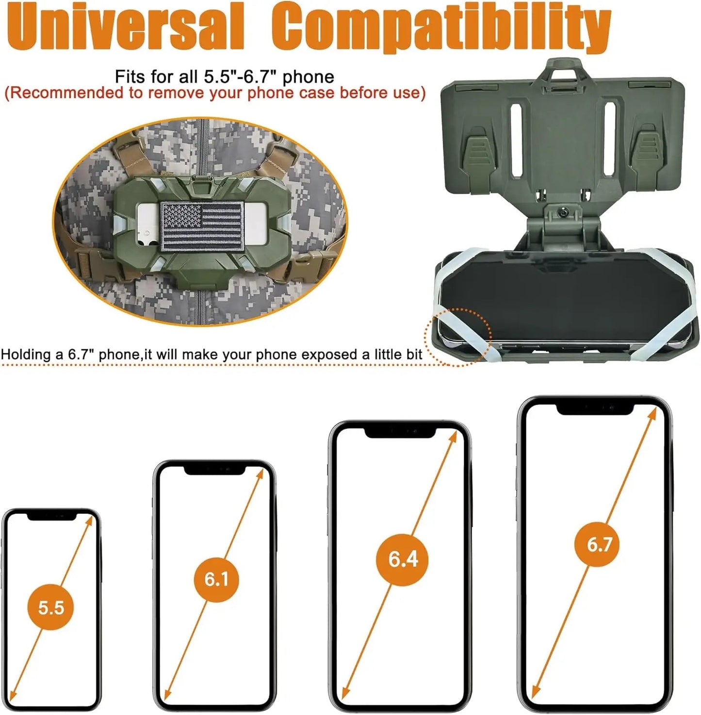 Étui de Poitrine Tactique pour Smartphone – Support MOLLE Universel Ma boutique