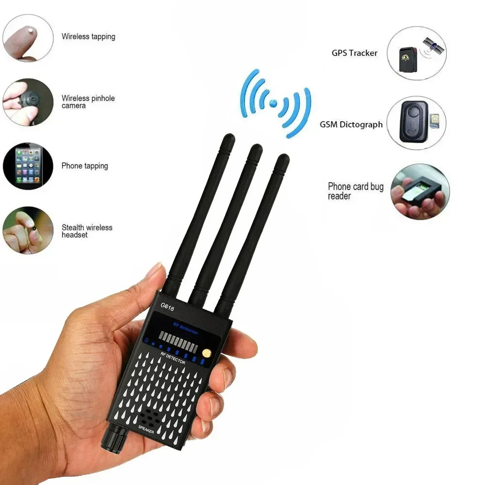 Détecteur RF Anti-Espion Polyvalent – Caméra Espion, GPS, Micro, Drone, Signal GSM 2G/3G/4G/5G Ma boutique