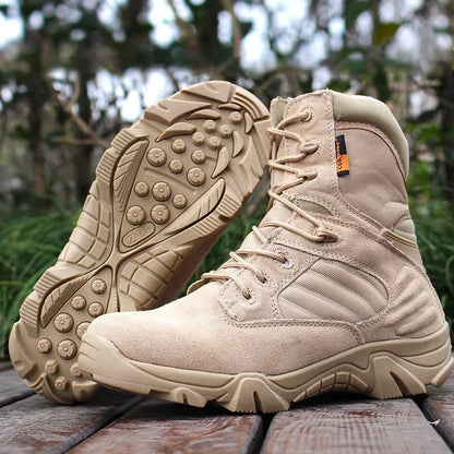 Bottes Tactiques Militaires Homme – Cuir, Combat Desert & Sécurité