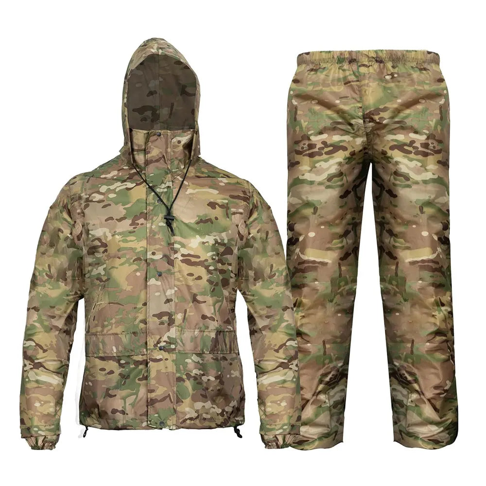 Poncho Pluie Tactique Camouflage — Imperméable TPU/PU, Léger & Multifonction | Chasse, Pêche, Moto | S à XXL - BLACKBEARD OUTDOOR INDUSTRIES