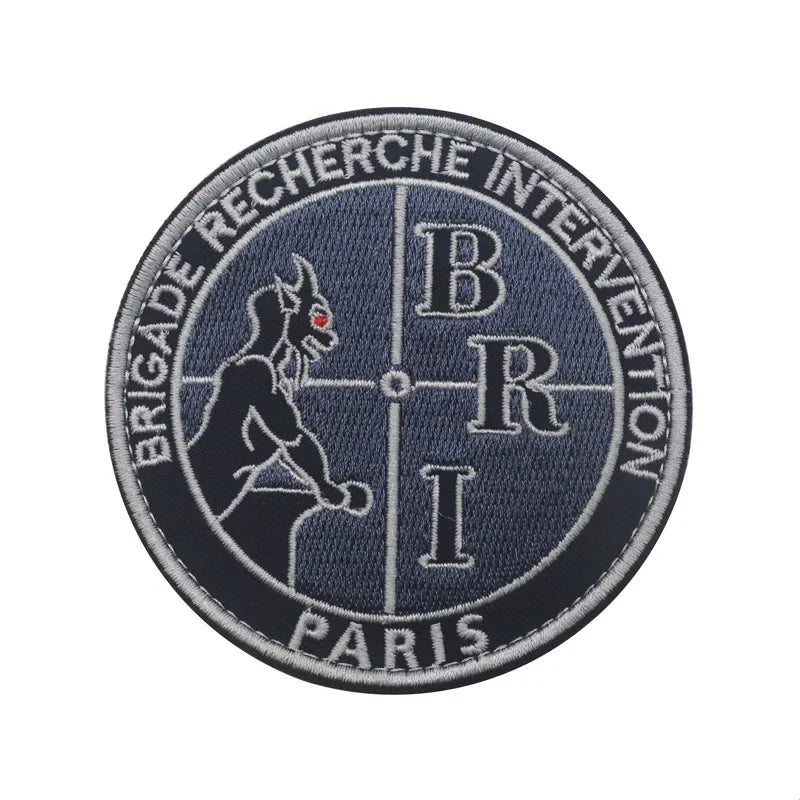 Patches Brodés Forces Spéciales Françaises – BRI · RAID · PP – Hook & Loop Tactique