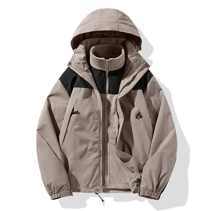 Veste 3 en 1 imperméable et coupe-vent avec couche chaude, homme et femme