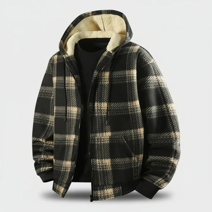 Veste polaire homme à capuche, chaude et zippée