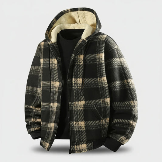 Veste polaire homme à capuche, chaude et zippée