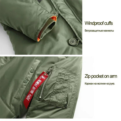 Parka homme longue à capuche pour l’hiver