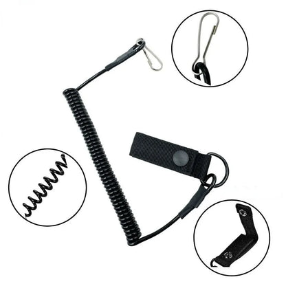 Longe Tactique Élastique Anti-Perte Nylon – Crochet Métal | Ceinture, Gilet, Lampe, Clés | 8 Coloris - BLACKBEARD OUTDOOR INDUSTRIES