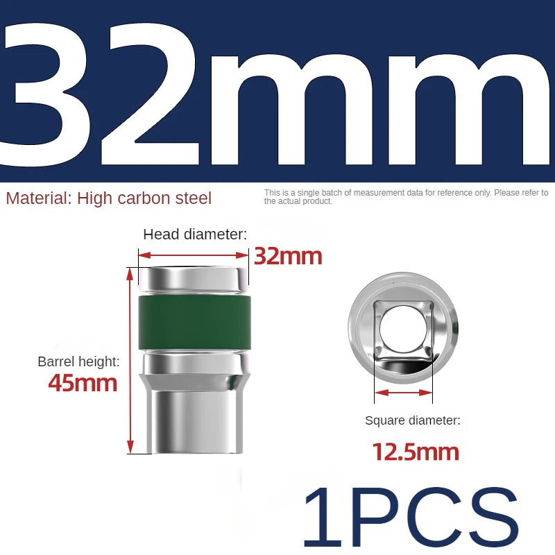 Jeu de Douilles 8-32 mm | Hexagonales 1/2" – Renforcées & Épaissies | Pour Clé à Chocs ou Pneumatique - BLACKBEARD OUTDOOR INDUSTRIES