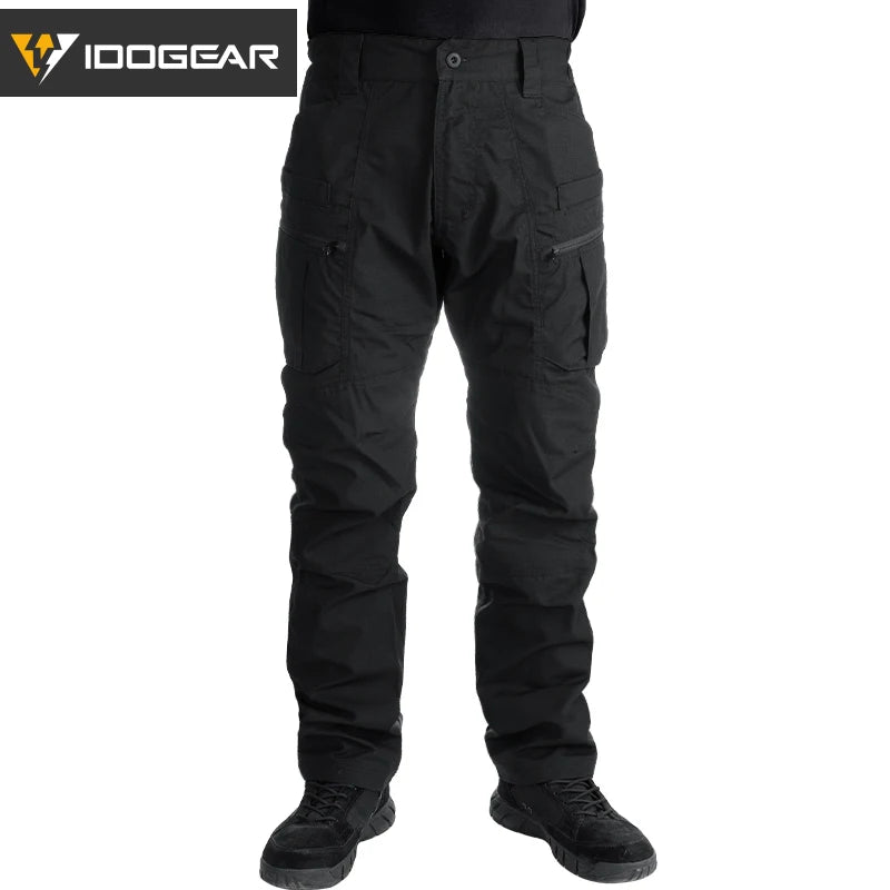 Pantalon tactique IDOGEAR LF stretch multi-poches cargo vue avant