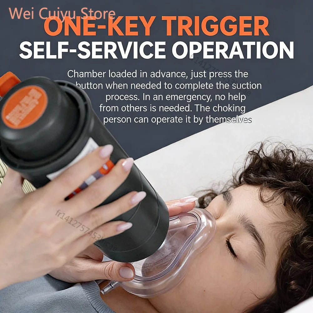 Dispositif Anti-Étouffement Portable – Kit de Premiers Secours Heimlich à Aspiration Puissante