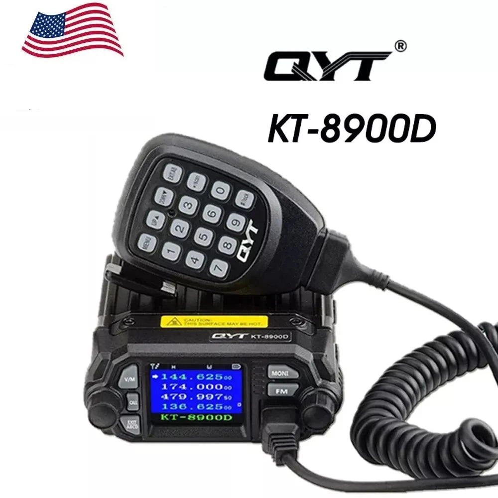 Radio Mobile VHF/UHF QYT KT-8900D – 25W, Double Bande, Quadruple Affichage LCD, 200 Canaux, IP55