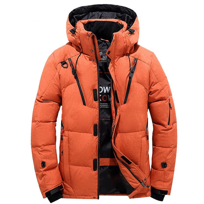 Doudoune homme en duvet de canard blanc, capuche amovible