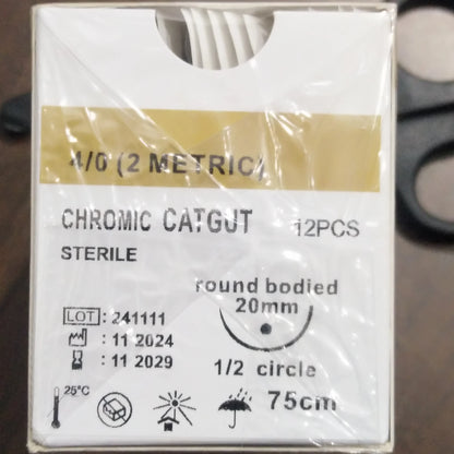Fil de Suture Vétérinaire Stérile – Absorbable & Non Absorbable – Chats & Chiens – Vicryl, Catgut, Nylon, Soie 0 à 6-0