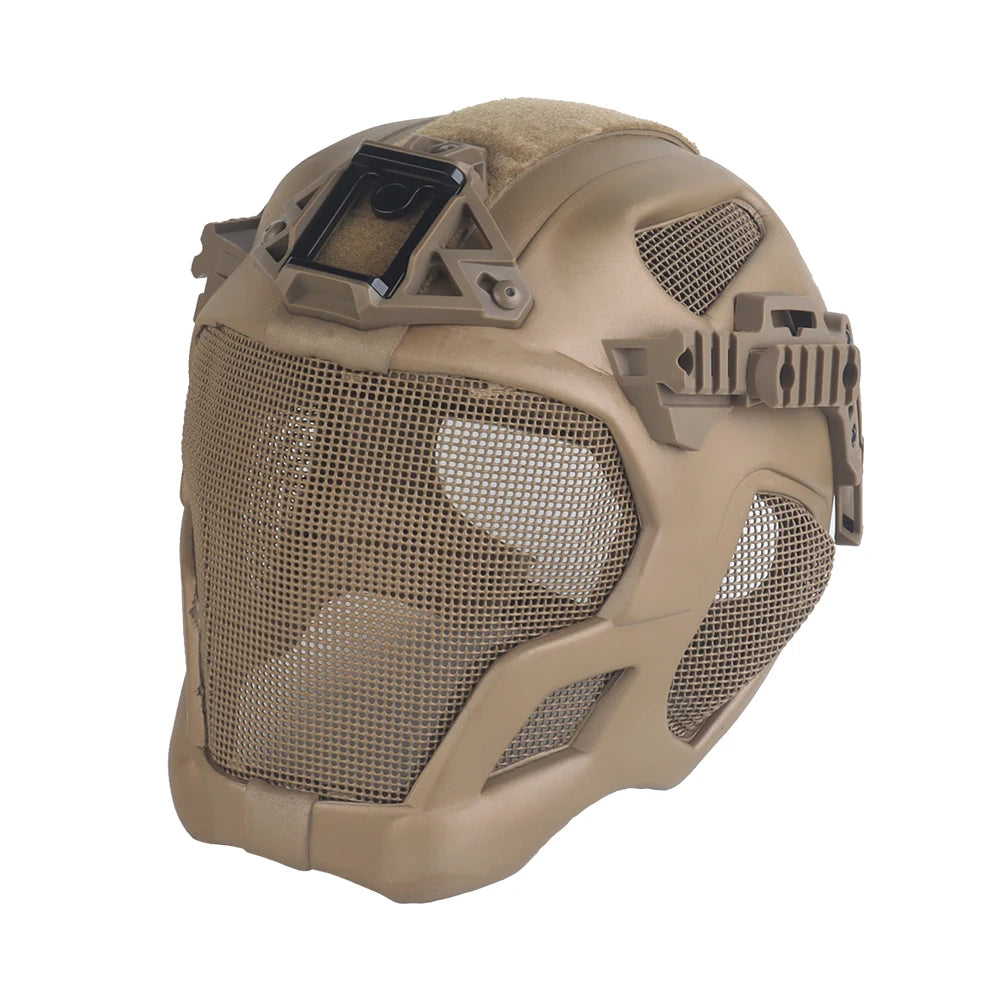 Casque tactique W23 HL-107 avec masque grillagé