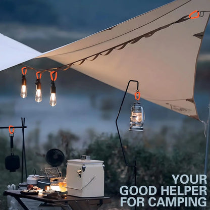 5 Pièces – Mousquetons Tactiques en Plastique 3,5" avec Clip Molle, Forme D, Fermeture à Ressort, Porte-Clés ITW, Outils EDC pour Camping, Randonnée et Activités de Plein Air - BLACKBEARD OUTDOOR INDUSTRIES