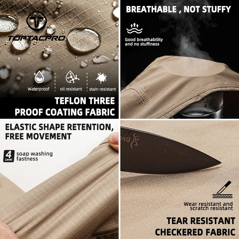 Pantalon tactique TOPTACPRO stretch ripstop déperlant multi-poches - BLACKBEARD OUTDOOR INDUSTRIES