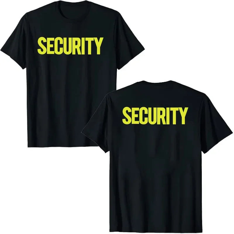 T-shirt Sécurité à Imprimé Recto-Verso - T-shirt Homme Uniforme Personnel d'Événement | Vêtement de Travail Casual à Manches Courtes - BLACKBEARD OUTDOOR INDUSTRIES