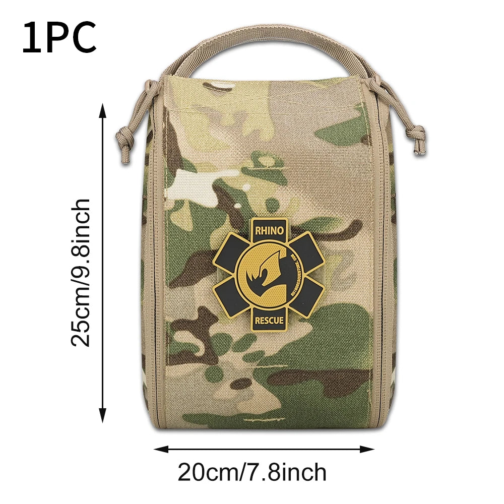 RHINO RESCUE Poche IFAK Tactique MOLLE – Nylon 500D, Premiers Secours Outdoor