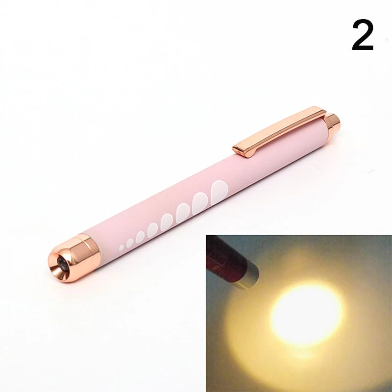 Stylo-Lampe Médical LED – Lampe de Poche Mini Infirmier & Médecin Lumière Blanche/Jaune