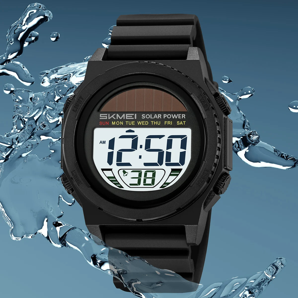 Montre Digitale SKMEI 2358 – Énergie Solaire – Étanche 5ATM – Homme & Femme - BLACKBEARD OUTDOOR INDUSTRIES