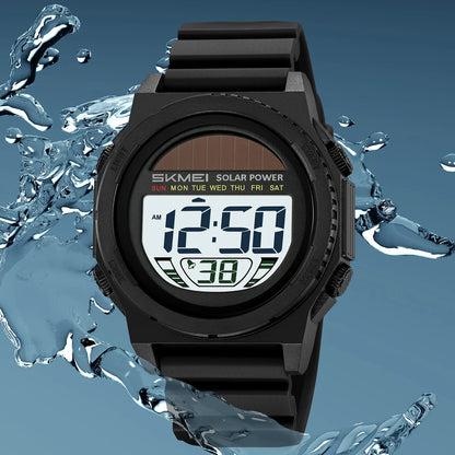 Montre Digitale SKMEI 2358 – Énergie Solaire – Étanche 5ATM – Homme & Femme - BLACKBEARD OUTDOOR INDUSTRIES