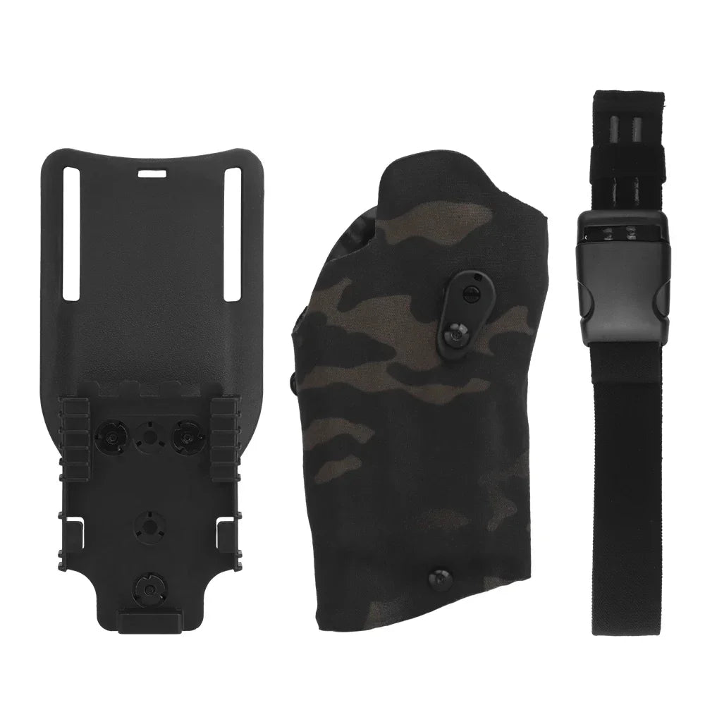 Holster Cuisse Tactique GB-79 SIG Sauer P320 + X300 – Système QLS, Sangle Cuisse, Droitier | Noir, Ranger Green, Coyote, Multicam - BLACKBEARD OUTDOOR INDUSTRIES