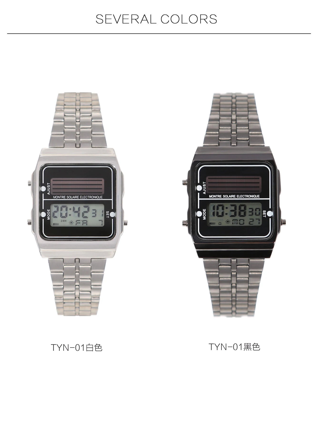 Montre Électronique Solaire Tactique – Carré Compact Unisexe - BLACKBEARD OUTDOOR INDUSTRIES