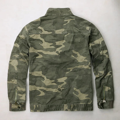 Casual Camouflage Cargo Jacket Mens Cotton Multi Pocket Tactical Coats Stand Collar Fashion Vintage Autumn Bomber Outwear BLACKBEARD OUTDOOR INDUSTRIES