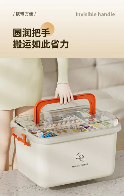 Boîte à Médicaments Portable Grande Capacité – Trousse de Premiers Secours Familiale avec Multi-Compartiments Ma boutique