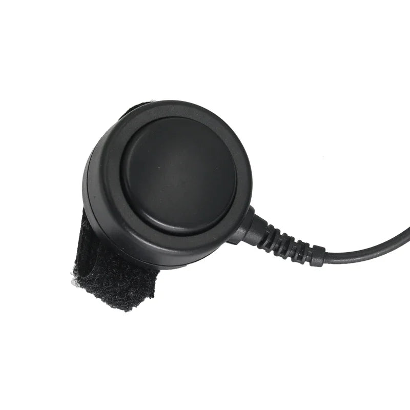 Micro Laryngophone Imperméable + PTT Doigt – Casque Tube Acoustique Talkie-Walkie BaoFeng, Kenwood, TYT