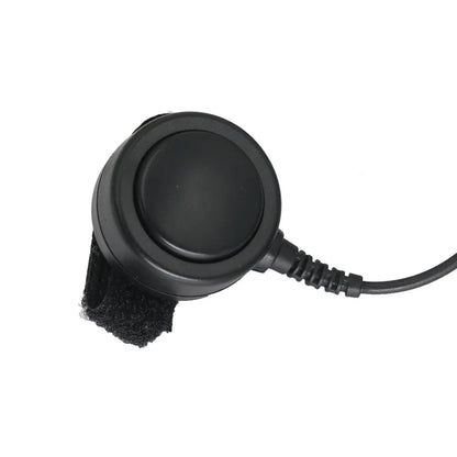 Micro Laryngophone Imperméable + PTT Doigt – Casque Tube Acoustique Talkie-Walkie BaoFeng, Kenwood, TYT