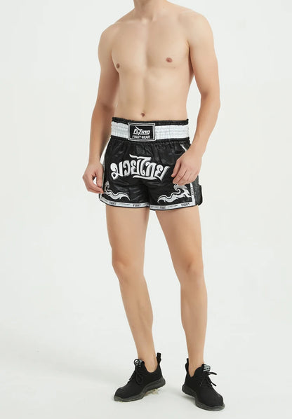 Shorts de Muay Thai et Boxe – Pour Hommes, Femmes, Enfants et Adolescents, Kickboxing, MMA, Sanda, Grappling, BJJ – Pantalons de Sport - BLACKBEARD OUTDOOR INDUSTRIES