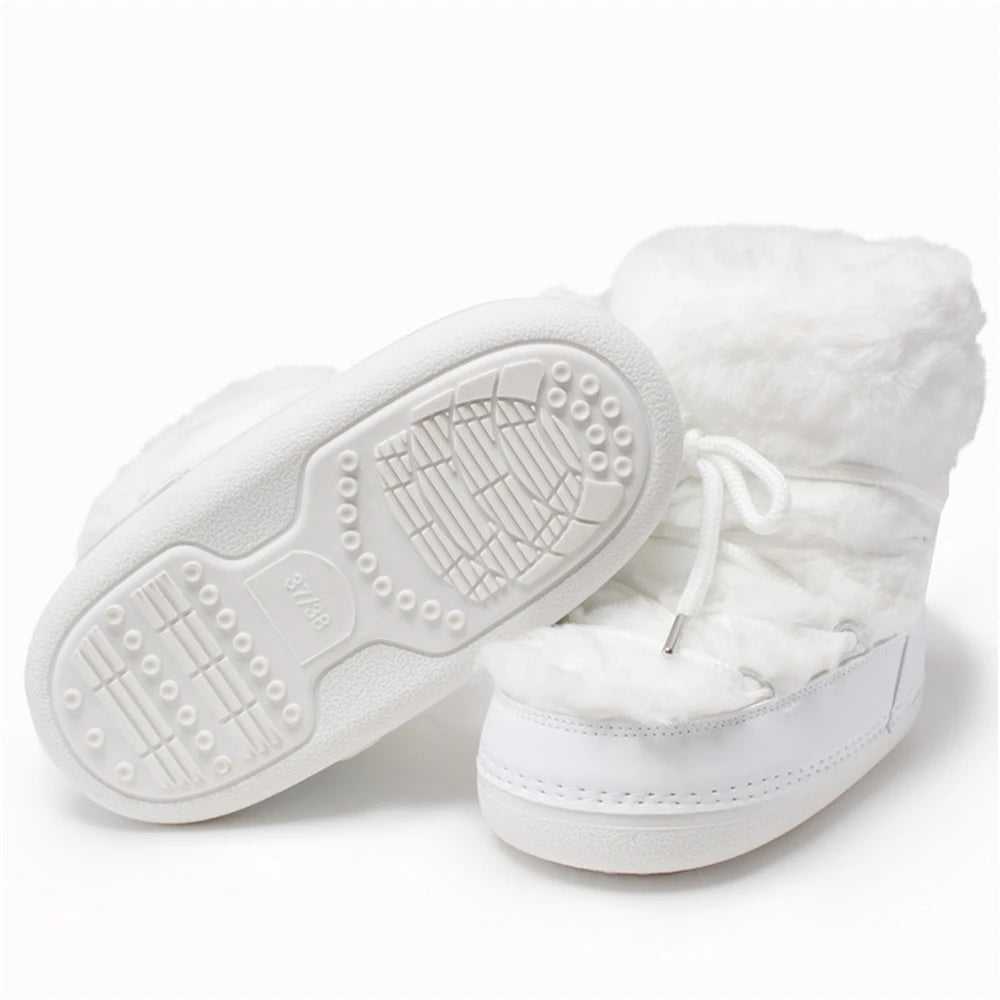 2025 Winter Snow Boots Women Ski Boots Luxury Fluffy Furry Fur Boots Female Rivets Warm Waterproof Platform Black Cotton Boots BLACKBEARD OUTDOOR INDUSTRIES