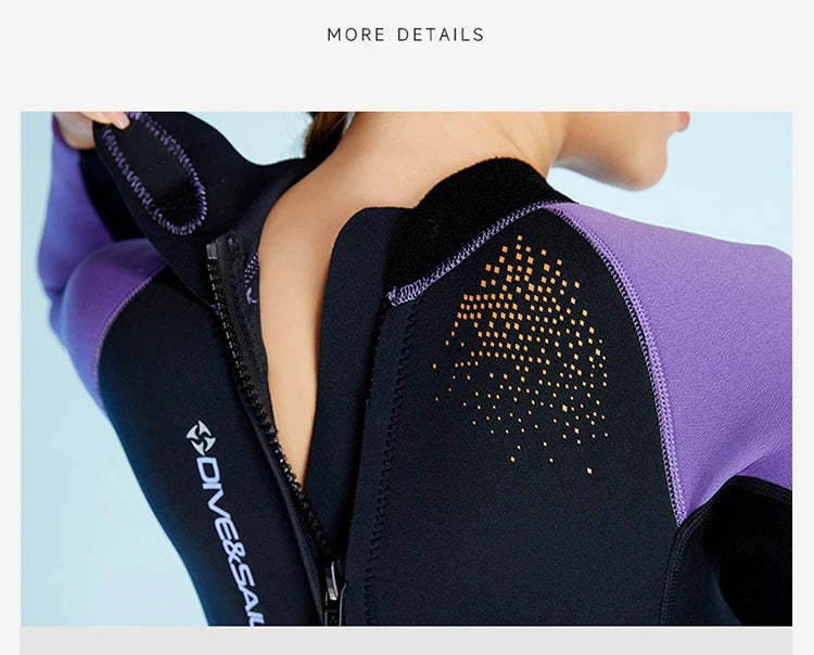 Combinaison de Plongée Femme 3 mm – Monopièce Épaissie à Manches Longues - BLACKBEARD OUTDOOR INDUSTRIES