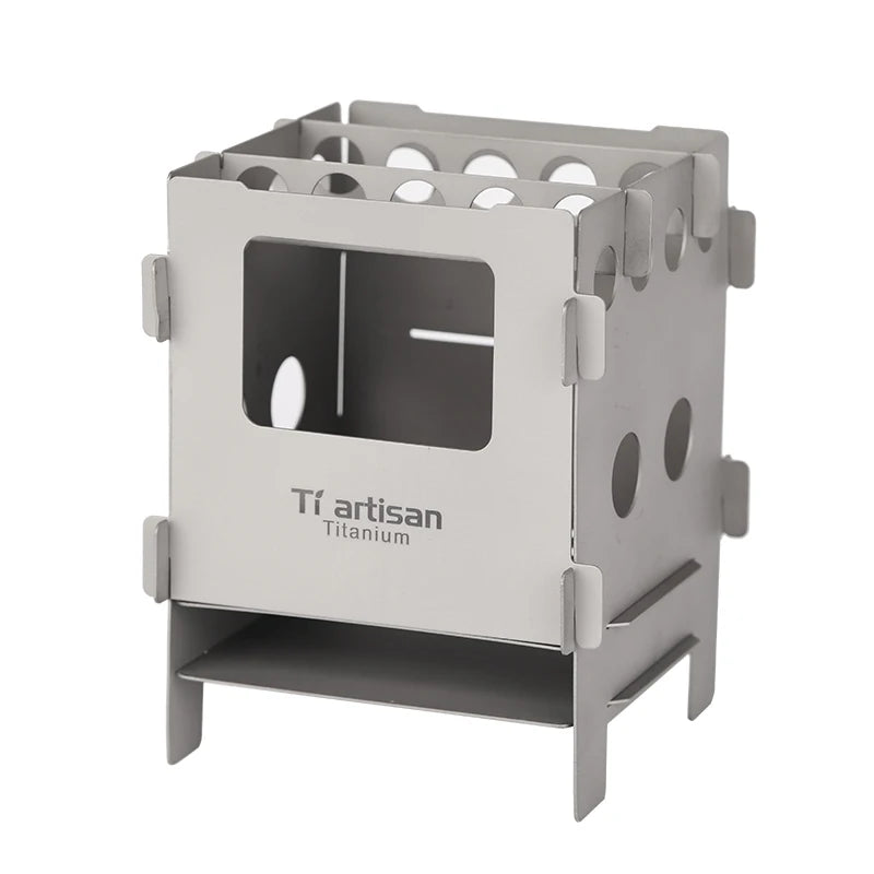 Réchaud à bois pliable en titane WS013T – Environ 126 g