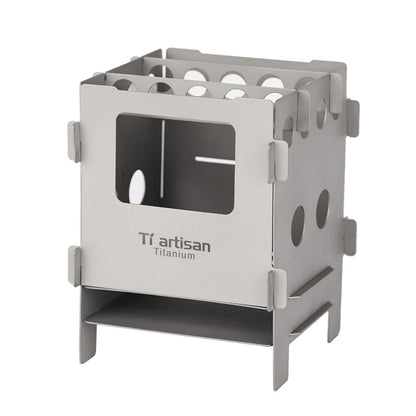 Réchaud à bois pliable en titane WS013T – Environ 126 g