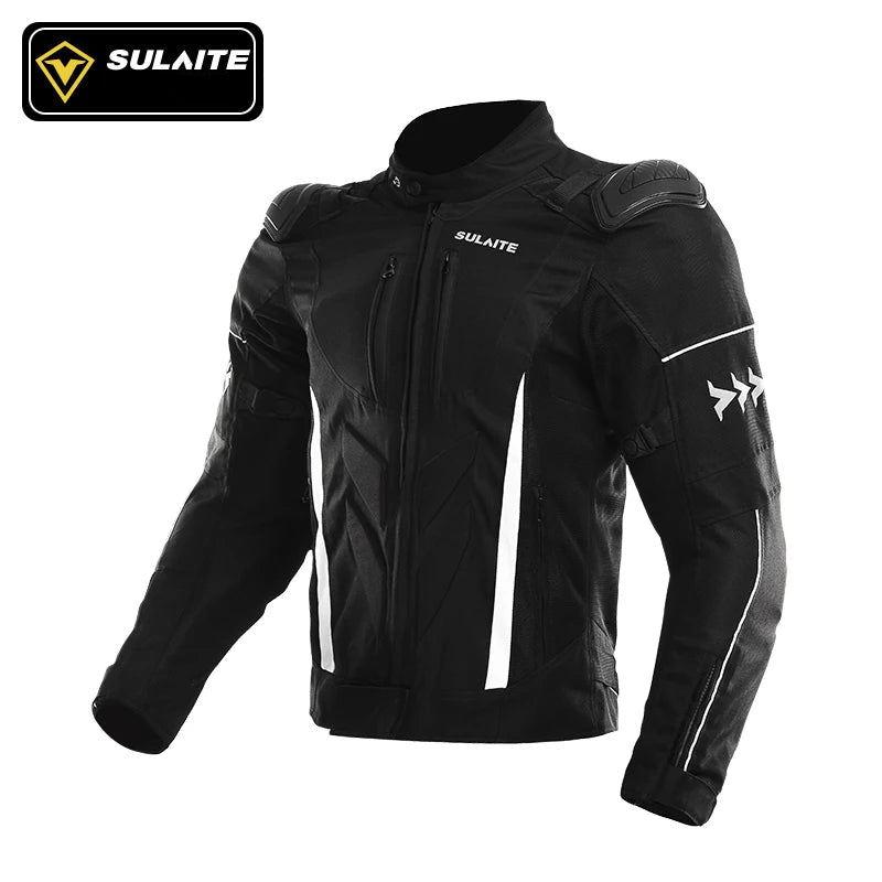 SULAITE Veste Moto Homme Femme – Blouson Moto Homologué CE avec Armures – Mesh Respirant – S à 4XL