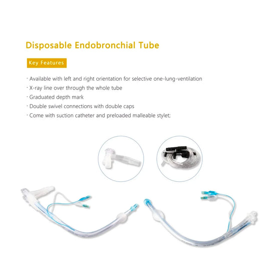Tube Endobronchique Double Lumen Jetable - Consommable Médical Chirurgical en PVC de Qualité Médicale - BLACKBEARD OUTDOOR INDUSTRIES