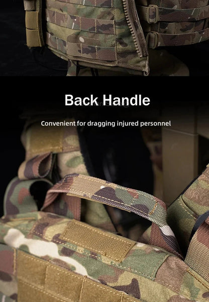 Gilet Tactique AVS MBAV Plate Carrier – Gilet Modulaire Adaptatif à Libération Rapide, Confortable, avec Système MOLLE – Airsoft, Entraînement, Chasse et Combat BLACKBEARD OUTDOOR INDUSTRIES